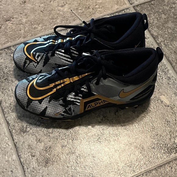 Nike Kids Sneakers Black and Gold Accents - Picture 2 of 4